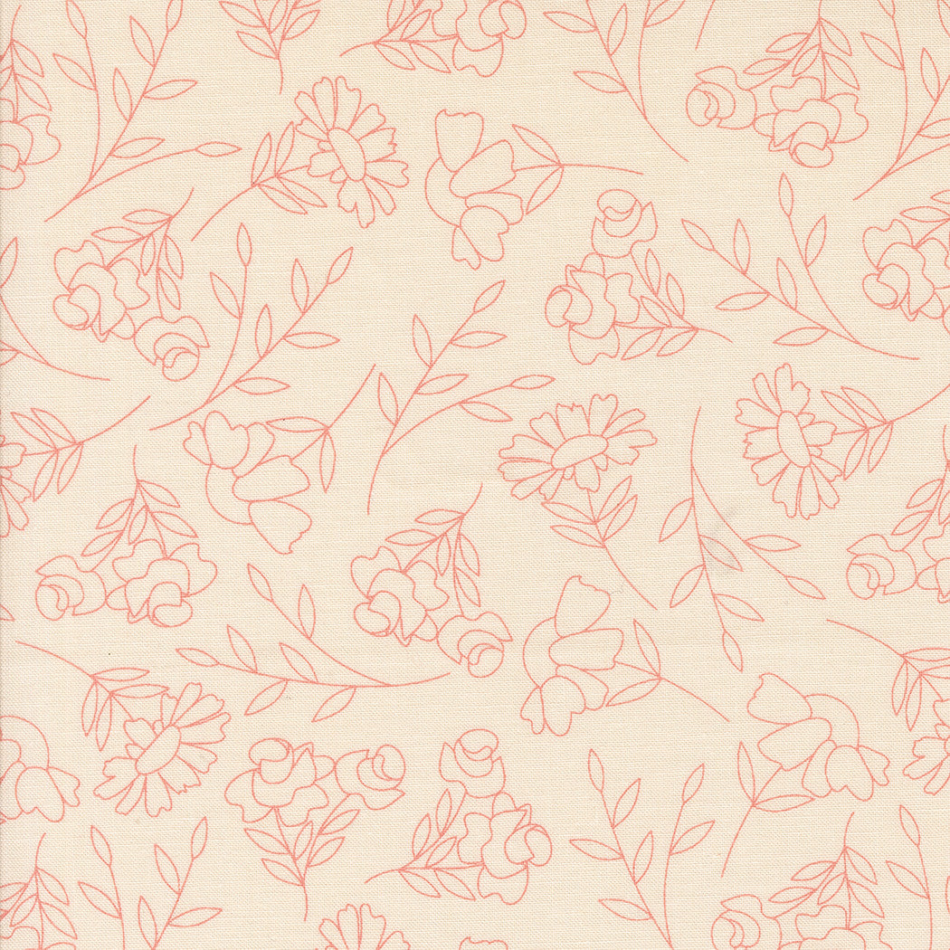 Abloom Spring Sketch Pale Pink Yardage by Corey Yoder for Moda Fabrics | 29211 14