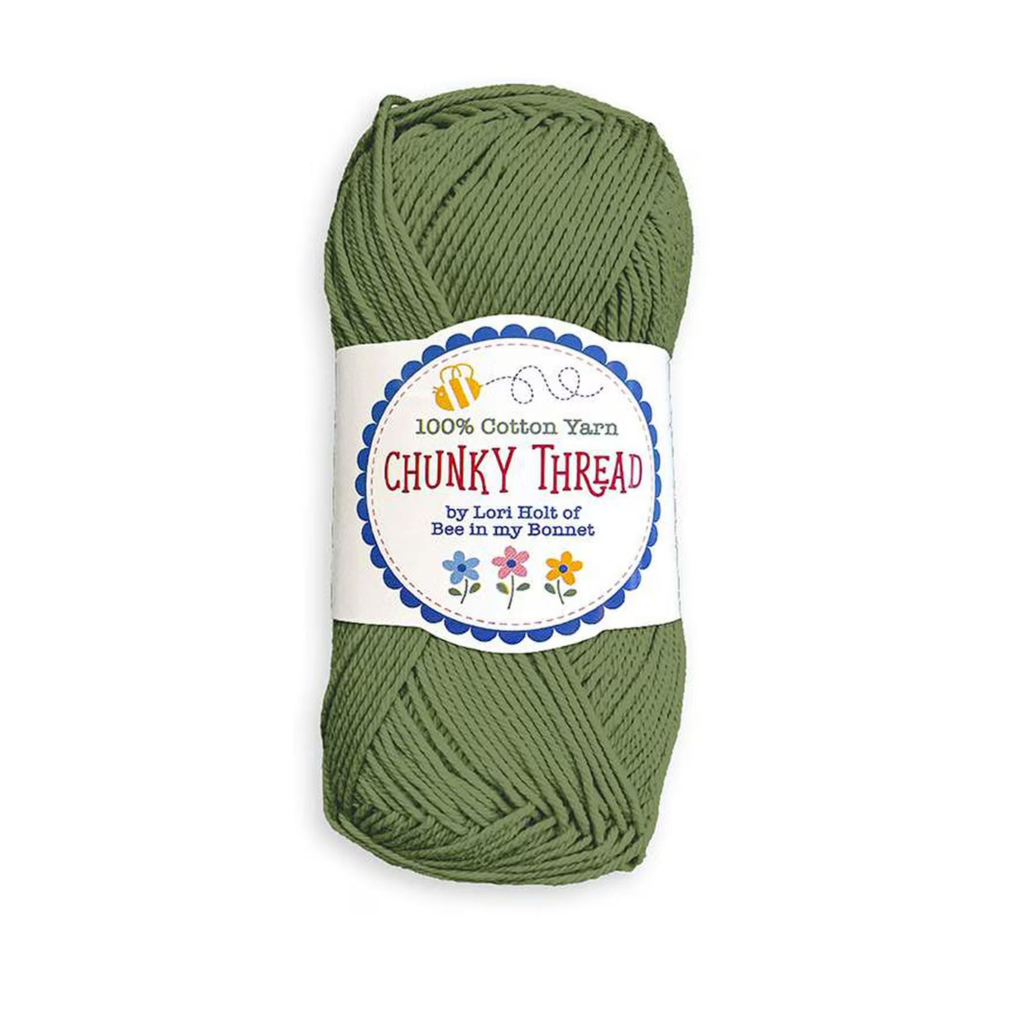 Chunky Thread Tarragon by Lori Holt of Bee in My Bonnett | 100% Cotton Yarn | STCT-43439