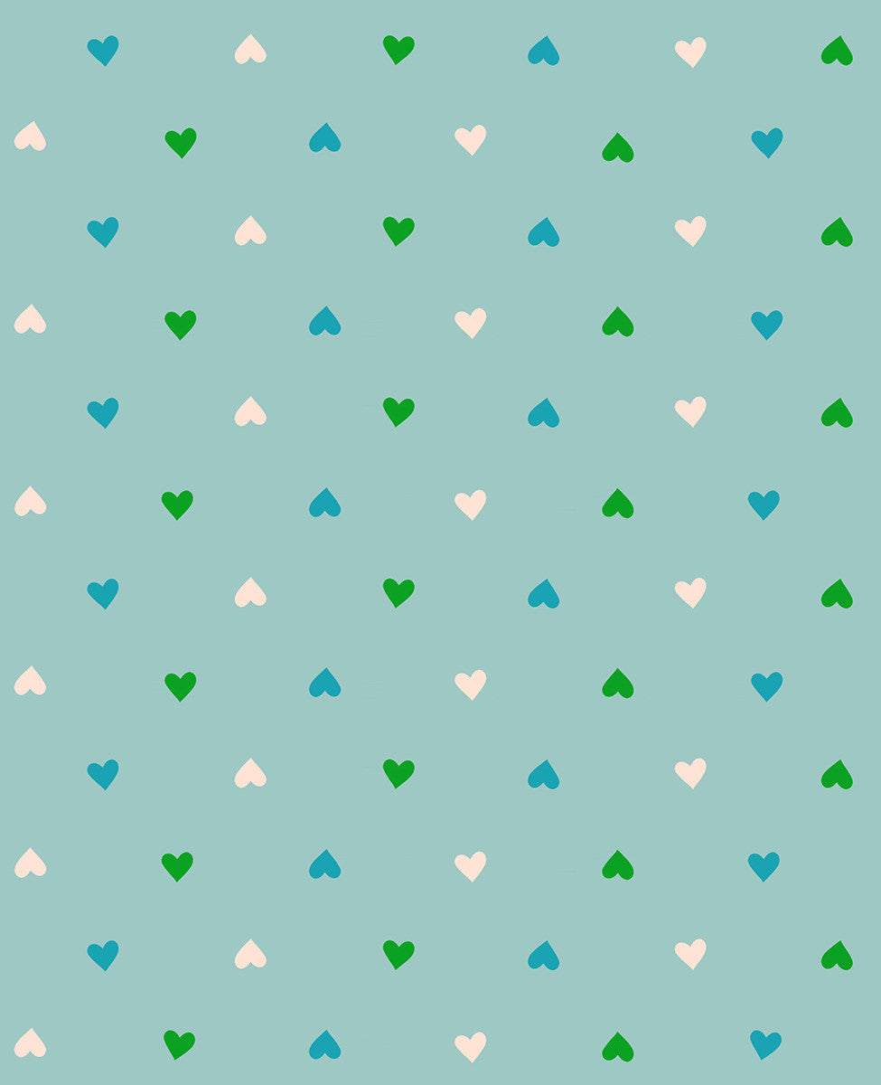 Best Day Ever Hearts Turquoise Yardage by Melody Miller for Ruby Star Society | RS0091 20