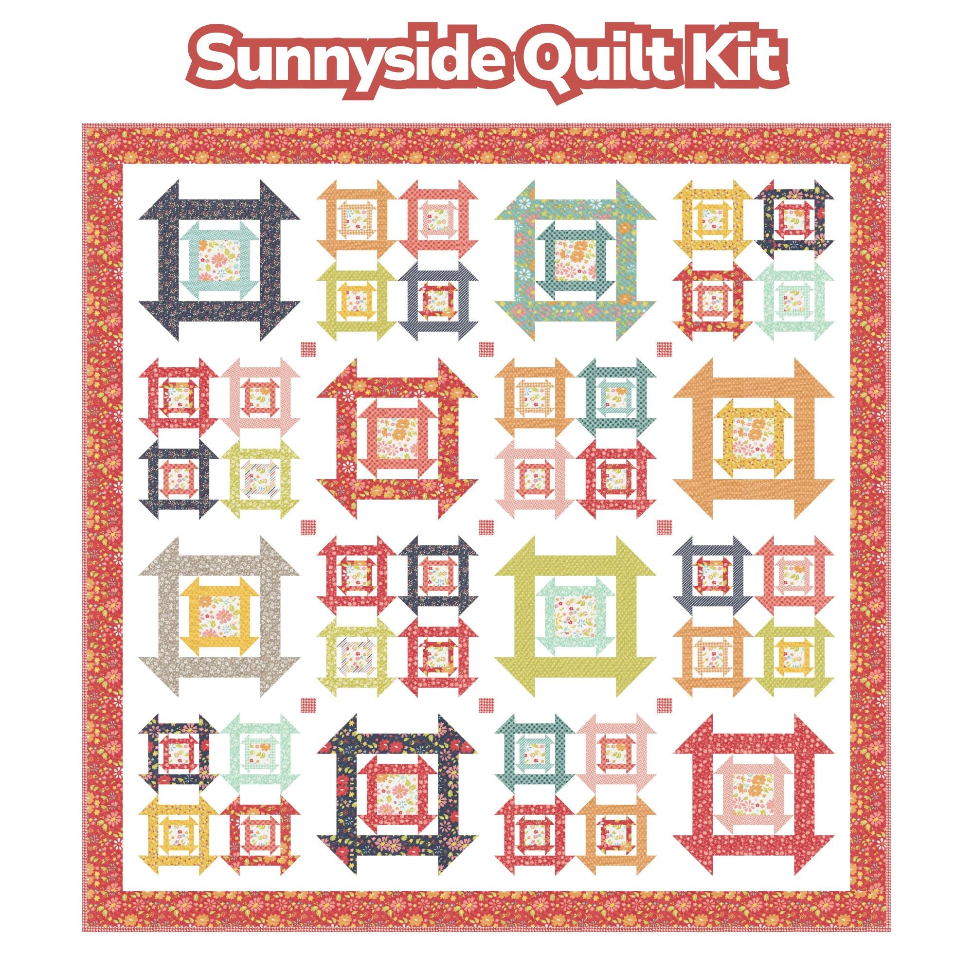 Sunnyside Custom Quilt Kit With Delightfully Yours X by Sherri & Chelsi for Moda Fabrics | Quilt Size 79" x 79"
