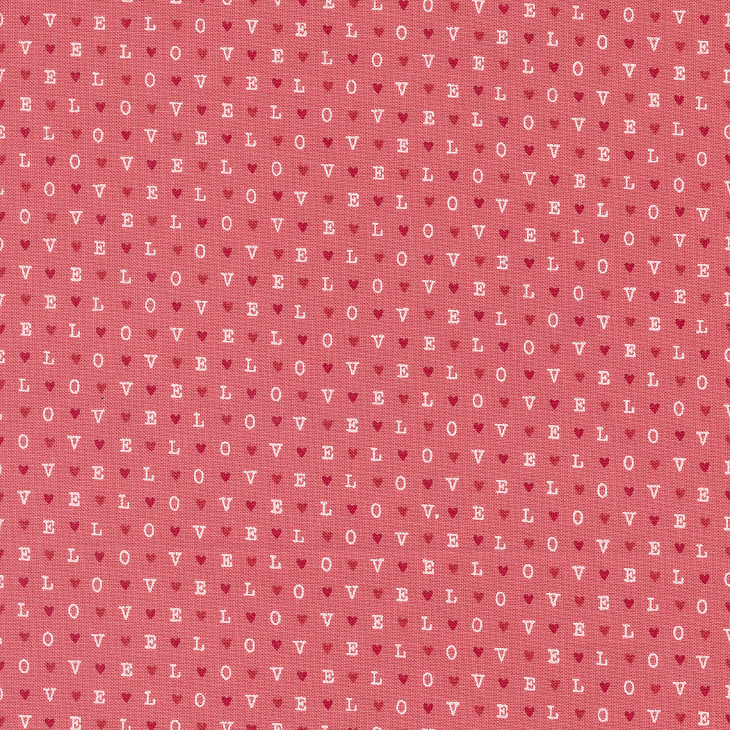 Love Blooms LOVE Text and Words Lipstick Yardage by Lella Boutique for Moda Fabrics | 5225 13