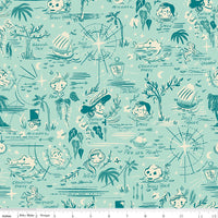 Forever Neverland Neverland Map Songbird Yardage by Jill Howarth for Riley Blake Designs | C15902-SONGBIRD
