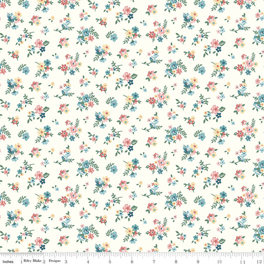 Mary Catherine Ditsy Floral Cloud Yardage by Amy Smart for Riley Blake Designs | C16703-CLOUD
