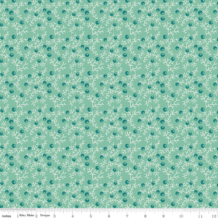 Gentler Times Quaint Sea Glass Yardage by Lori Holt of Bee in My Bonnet For Riley Blake Designs | C16484-SEAGLASS