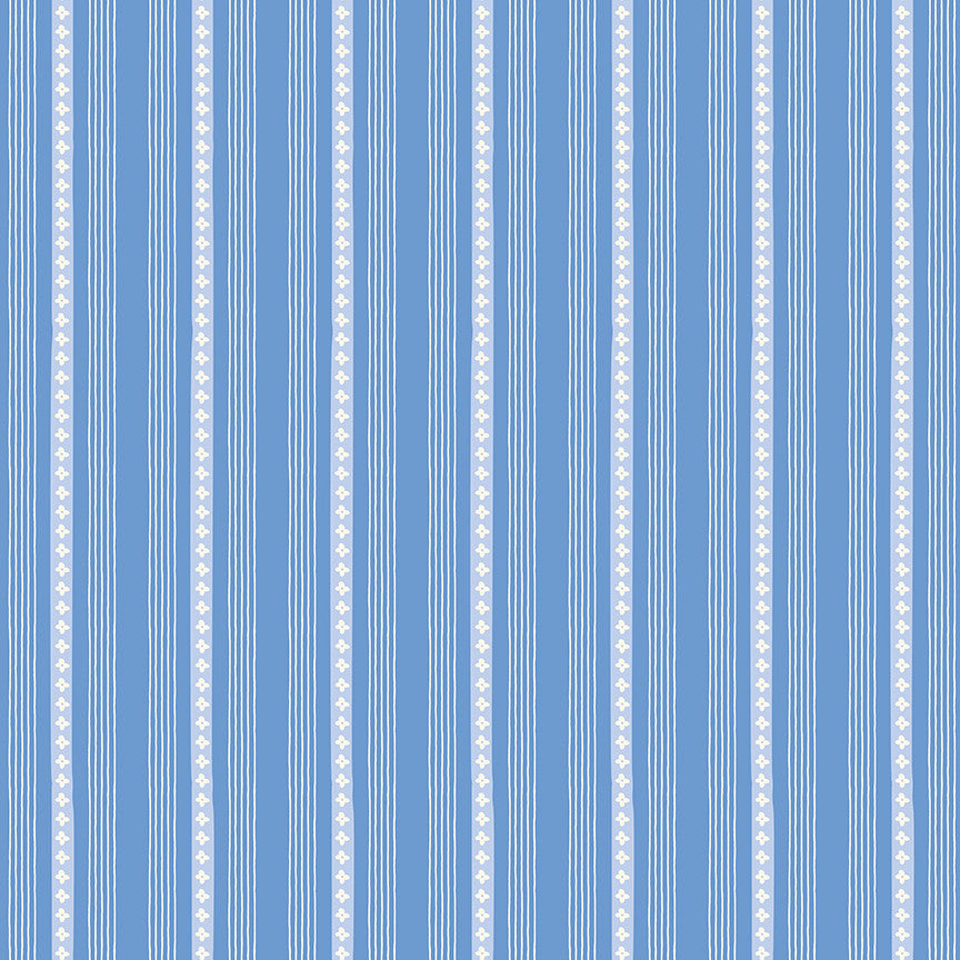 Penelope Stripes Blue Yardage by My Mind's Eye for Riley Blake Designs |  C16645-BLUE