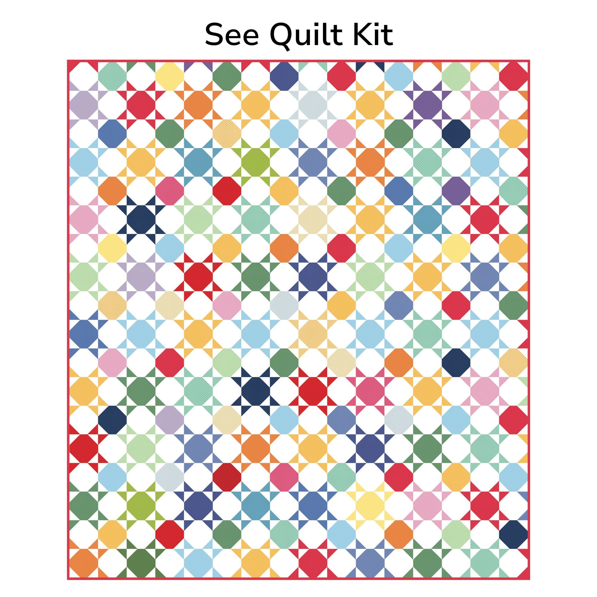See Quilt Custom Quilt Kit With American Jane Pindots by American Jane for Riley Blake Designs | Size 64" x 72"