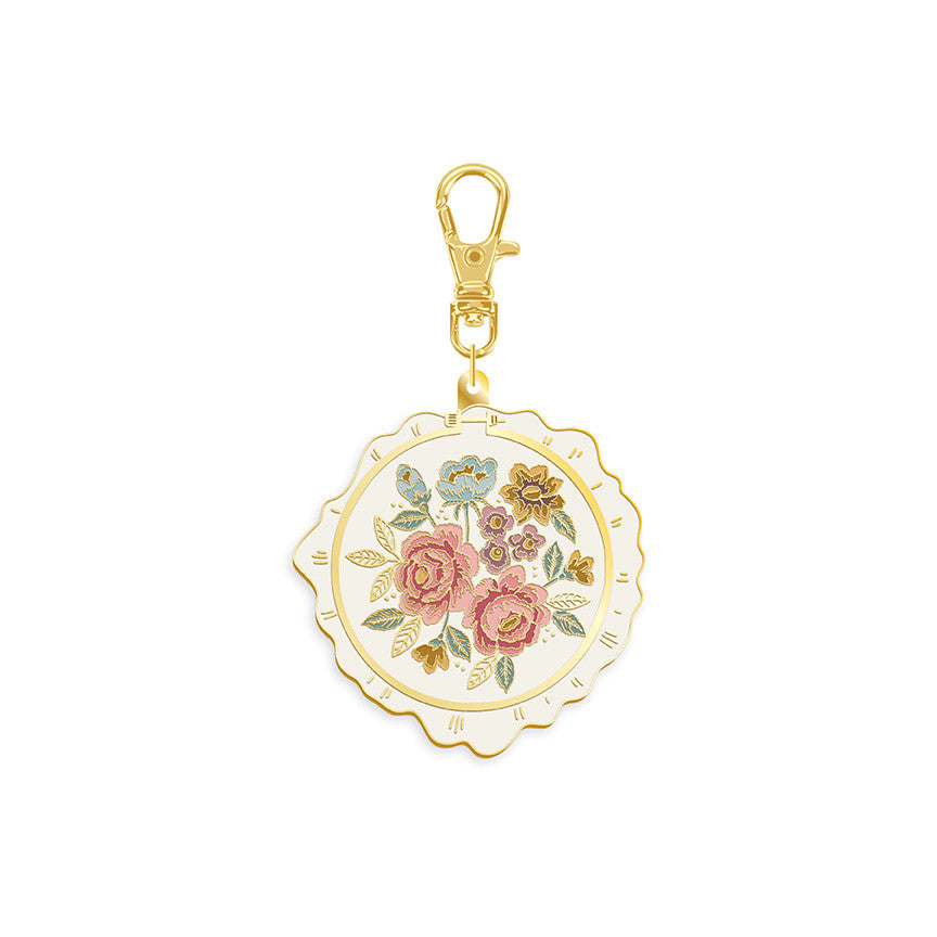 Jane Austen Embroidery Hoop Enamel Charm by Riley Blake Designs | ST-42311