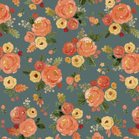 Happy Fall Days Main Teal Yardage by Kelsey Carlson for Riley Blake Design | C16340-TEAL