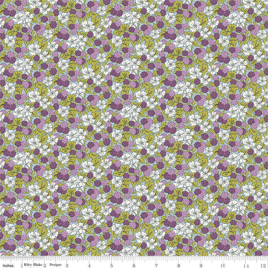 Postcard from the Highlands Sweet Blackberries A by Liberty Fabrics for Riley Blake Designs | 01667362A