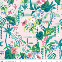 Forever Neverland Tropical Floral Pink Yardage by Jill Howarth for Riley Blake Designs | C15903-PINK