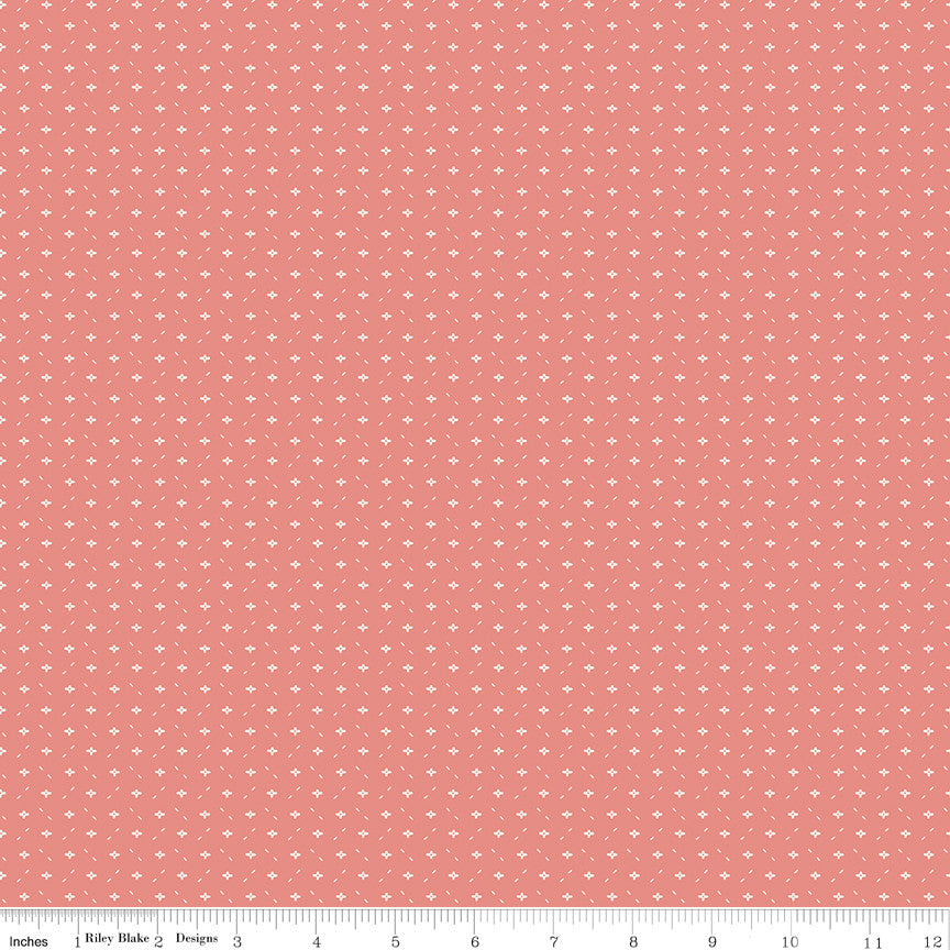 Ivy Reese Ditsy Coral Yardage by Deena Rutter for Riley Blake Designs | C16606-CORAL