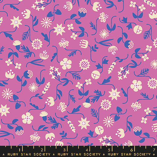 Salutations Flowery Heliotrope Yardage by Rashida Coleman Hale for Ruby Star Society | RS1095 14