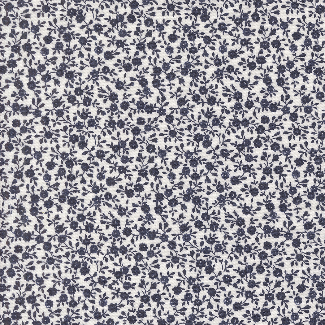 Summertime Bloom Cream Navy Yardage by Camille Roskelley for Moda Fabrics | 55321 31