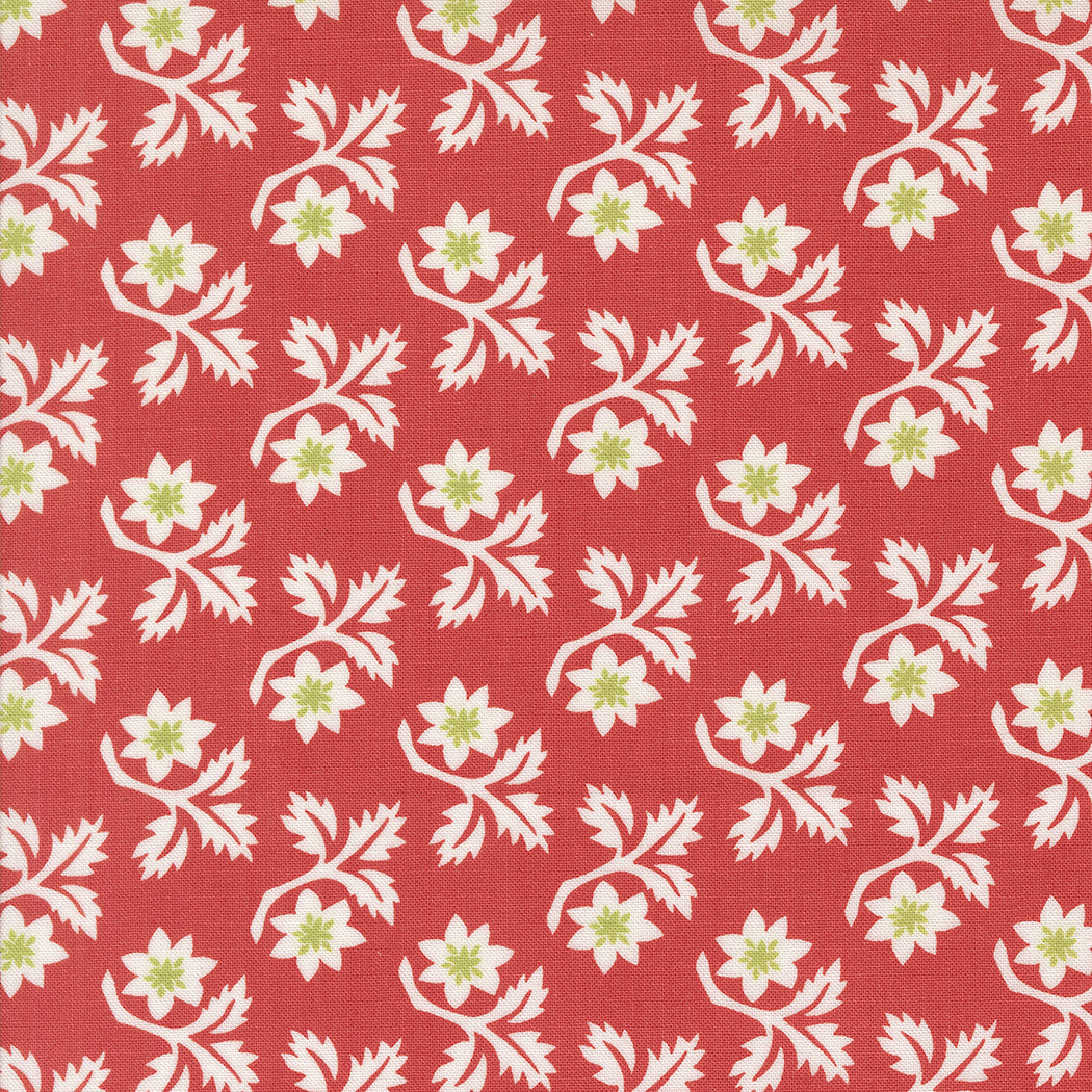 Buon Natale Woodcut Christmas Poinsettia Yardage by Fig Tree & Co for Moda Fabrics | 35402 13