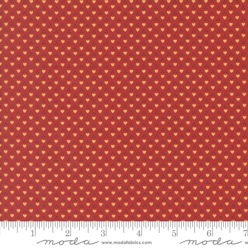 Sallys Stitches Sweetheart Turkey Red Yardage by Betsy Chutchian for Moda Fabrics | 31717 11