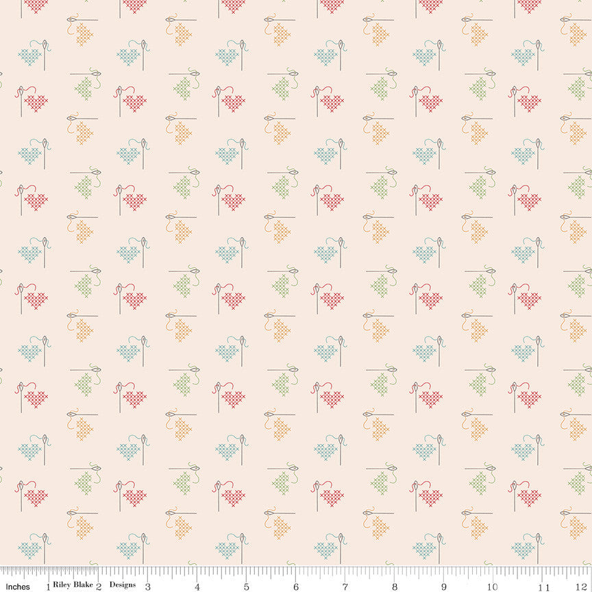 Hush Hush 5 Stitched with Love Yardage by Lori Holt for Riley Blake Designs | C16951-STITCHED