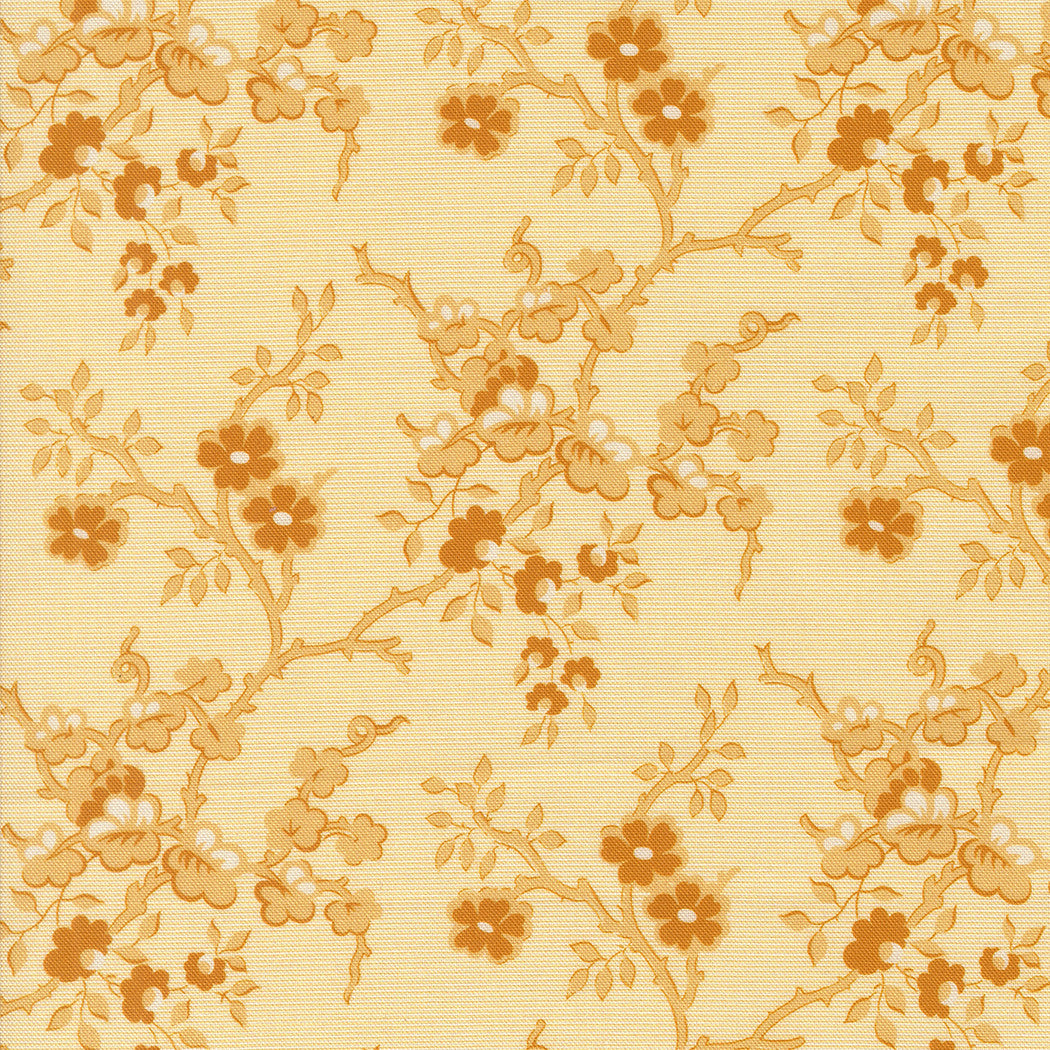 Sallys Stitches Flowering Quince Honey Yardage by Betsy Chutchian for Moda Fabrics | 31710 11