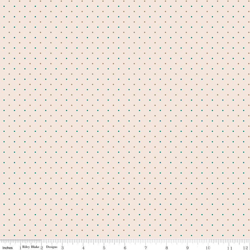 Home Town Holiday Dotty Latte by Lori Holt for Riley Blake Designs | C14921 LATTE