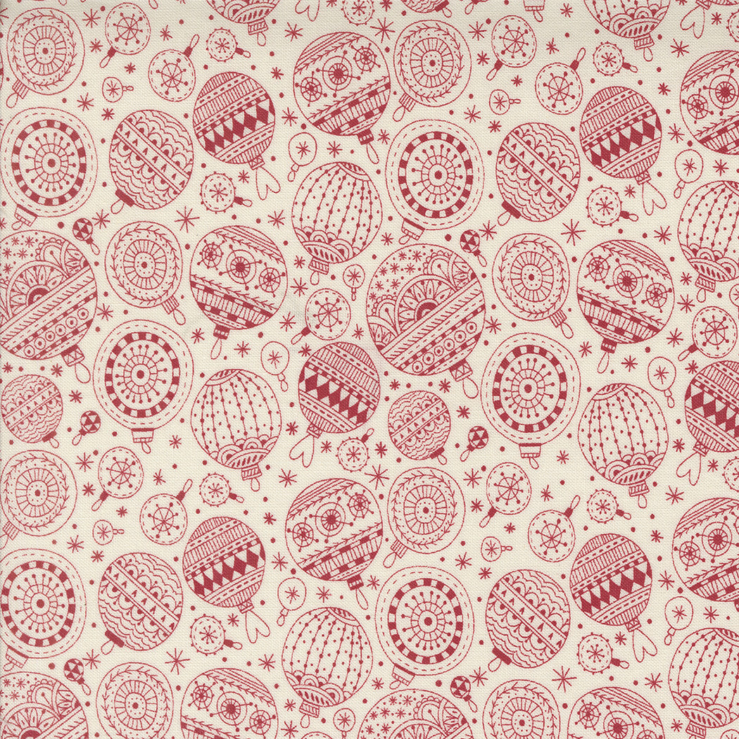 Emmitt and Ivy Ornaments Red Yardage by Sweetwater for Moda Fabrics | 55694 22