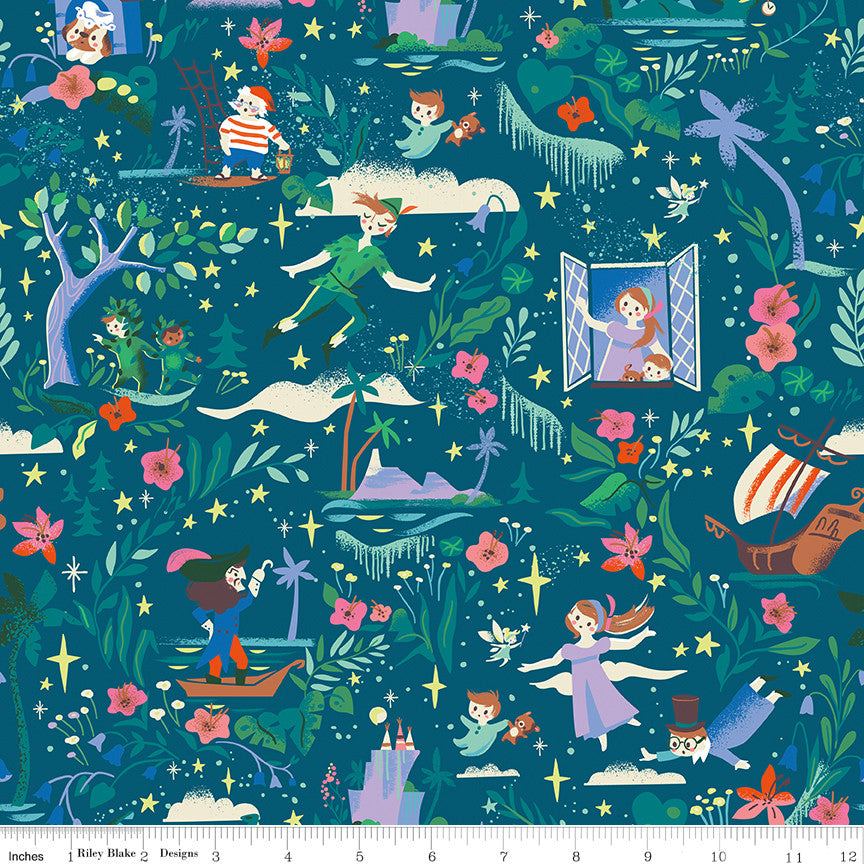 Forever Neverland Main Night Yardage by Jill Howarth for Riley Blake Designs | C15900-NIGHT