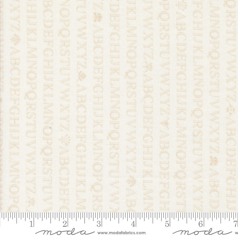 Agatha Road Alphabet Ghost Yardage by Fig Tree & Co for Moda Fabrics | 35411 21