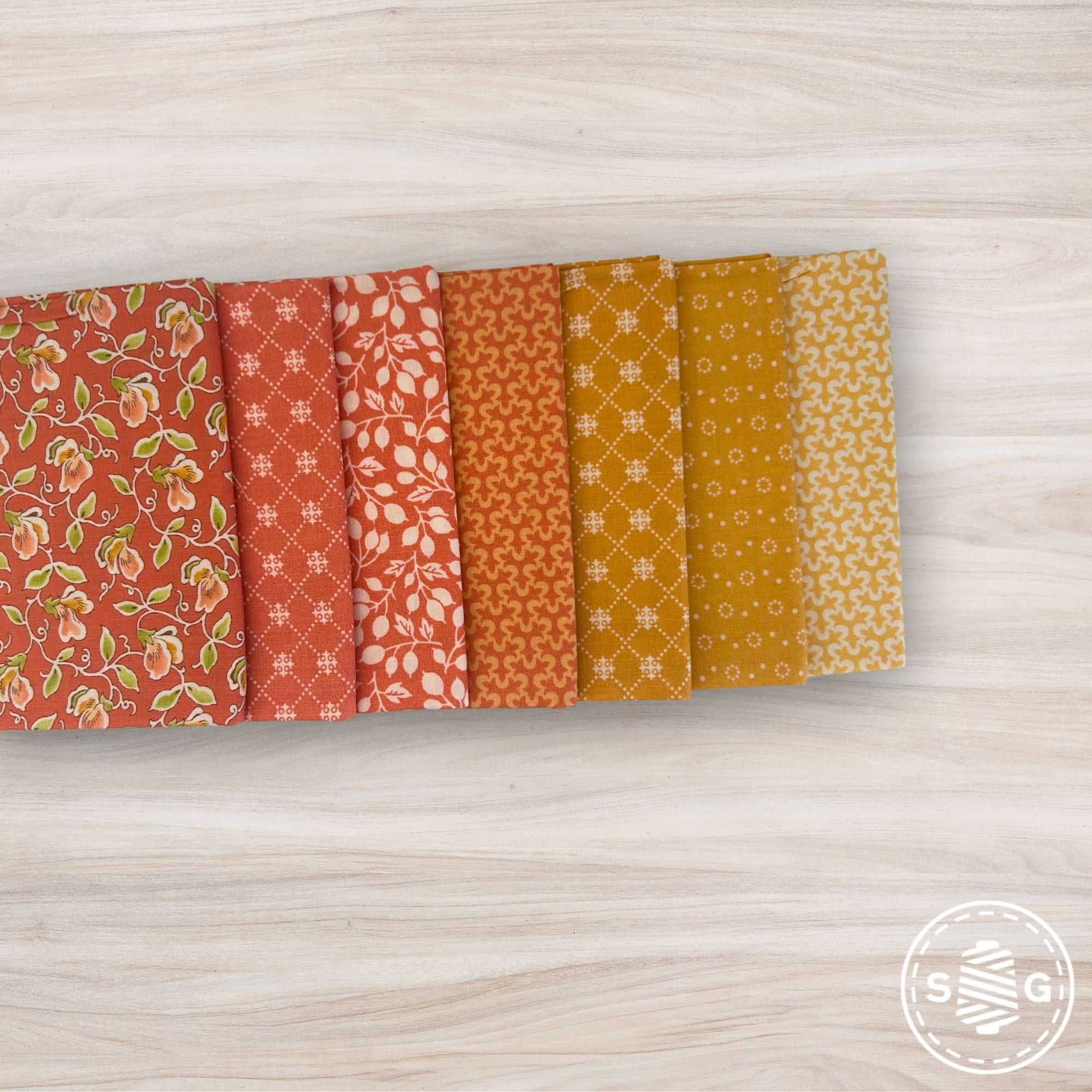 Portofino Custom Fat Quarter Bundle Golden Gelato by Fig Tree & Co for Moda Fabrics | 7 Fat Quarters