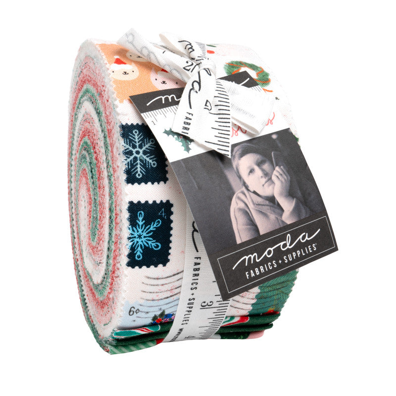 Tiny Christmas Jelly Roll by Lizzy House for Moda Fabrics | 40 Precut 2.5" Strips