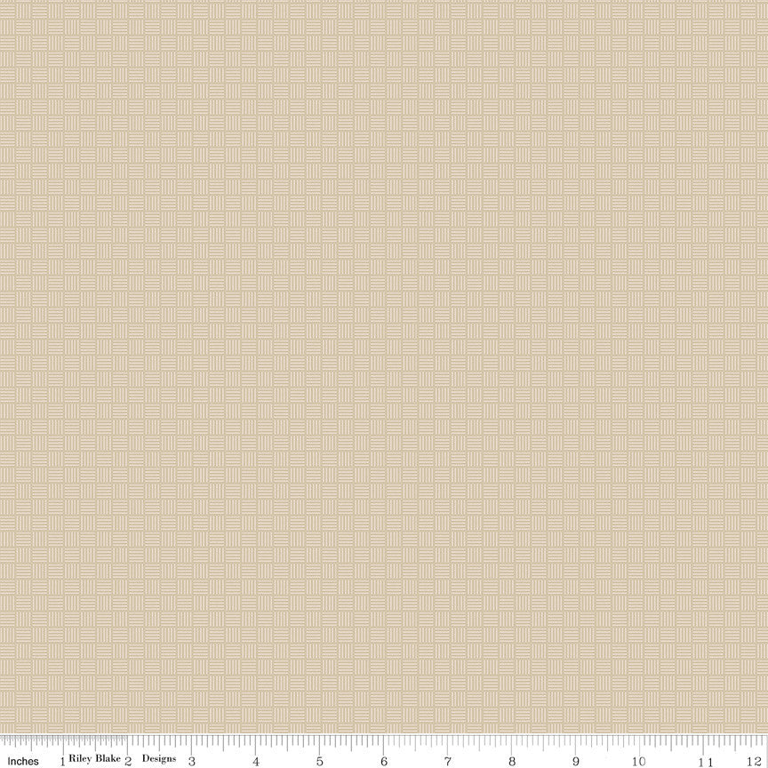 Threads of Grace Criss Cross Taupe Yardage by Kassidy Grace for Riley Blake Designs | C16825-TAUPE
