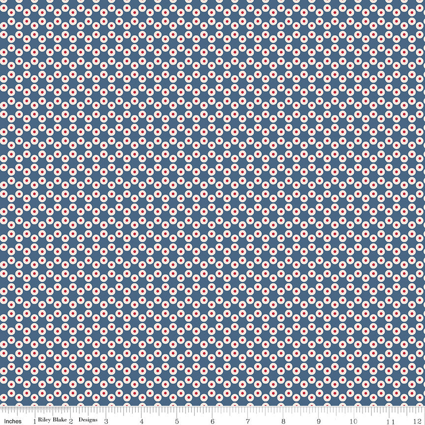 Americana Patriot Dark Denim Yardage by Lori Holt of Bee in My Bonnet for Riley Blake Designs | C16097-DKDENIM