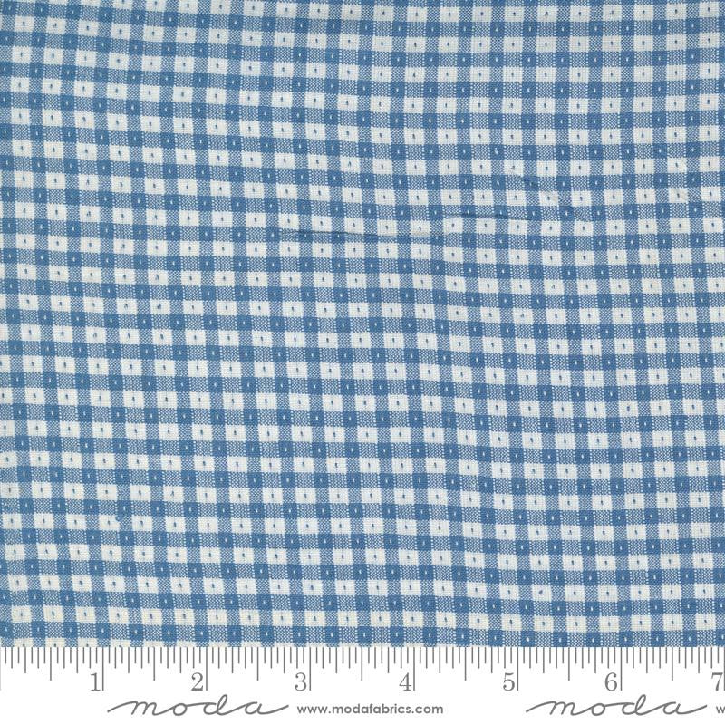 Denim and Daisies Wovens Gingham Blue Jeans Yardage by Fig Tree for Moda Fabrics | 12222 18