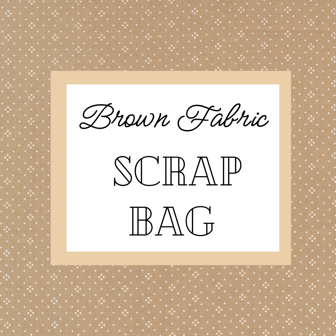 Brown Fabric Scrap Bag - Two Size Options!