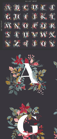 Adventale Jingle All the Letters Panel by Katarina Roccella for Art Gallery Fabrics | Panel Size 36" x 44" | ADV25918