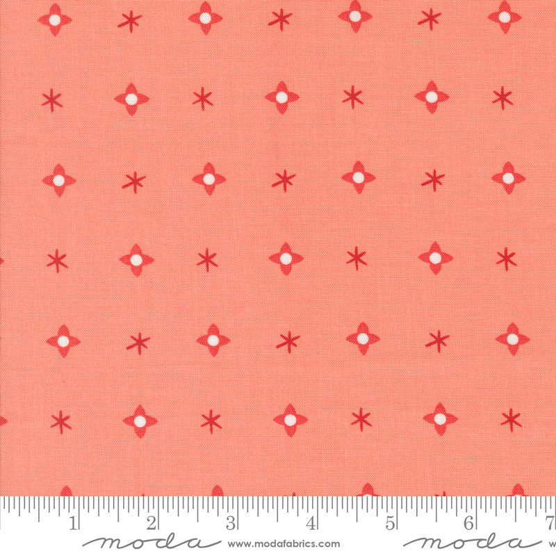 Tiny Christmas Christmas Star Carnation Yardage by Lizzy House for Moda Fabrics | 37135 14