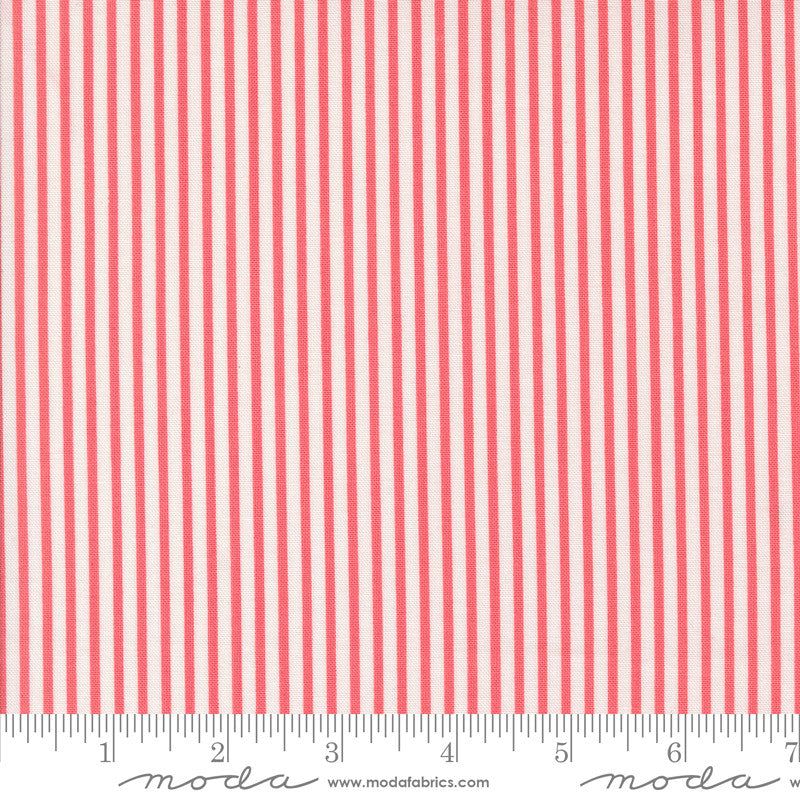 Summertime Simple Stripe Dark Pink Yardage by Camille Roskelley for Moda Fabrics | 55324 23