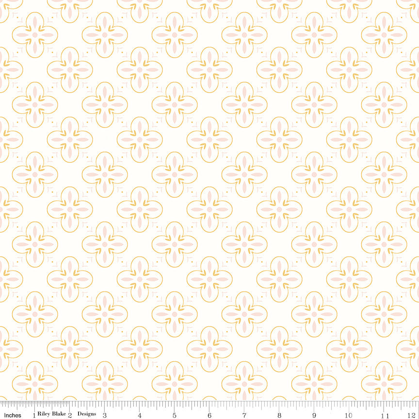 Between the Pages End Papers White Yardage by Fran Gulick of Cotton and Joy for Riley Blake Designs | C15373-WHITE