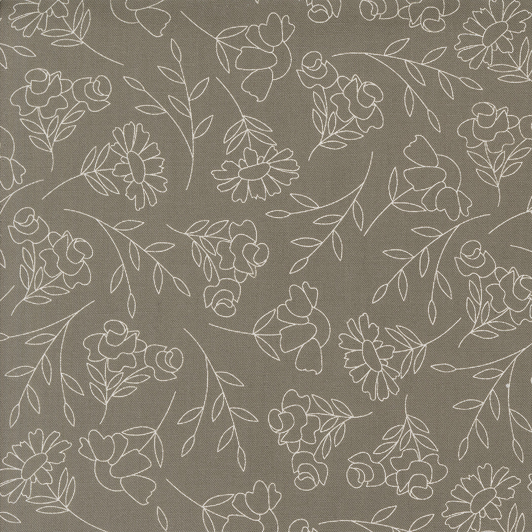 Abloom Spring Sketch Slate Yardage by Corey Yoder for Moda Fabrics | 29211 19