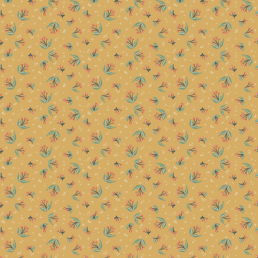 Ivy Reese Berry Branches Golden Yardage by Deena Rutter for Riley Blake Designs | C16603-GOLDEN