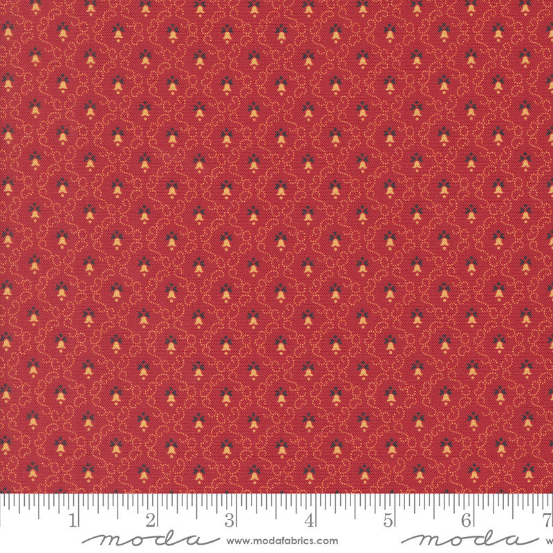 Sallys Stitches Little Bell Turkey Red Yardage by Betsy Chutchian for Moda Fabrics | 31716 11