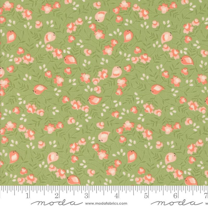 Abloom Songbird  Cucumber Yardage by Corey Yoder for Moda Fabrics | 29212 17