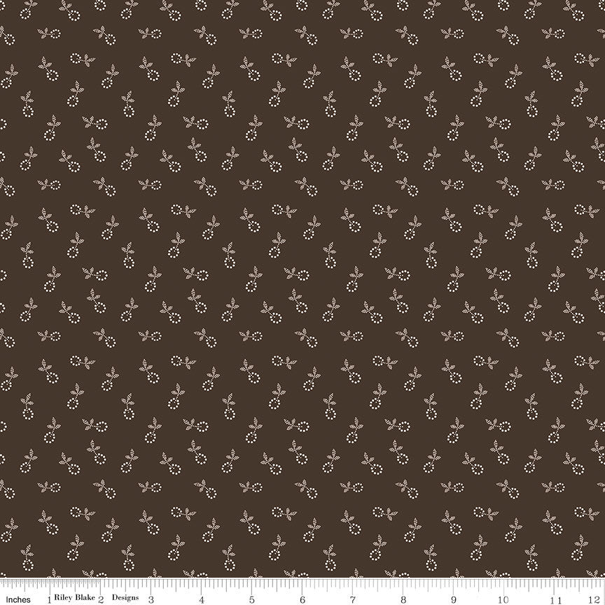 Gentler Times Bygone Raisin Yardage by Lori Holt of Bee in My Bonnet For Riley Blake Designs | C16471-RAISIN