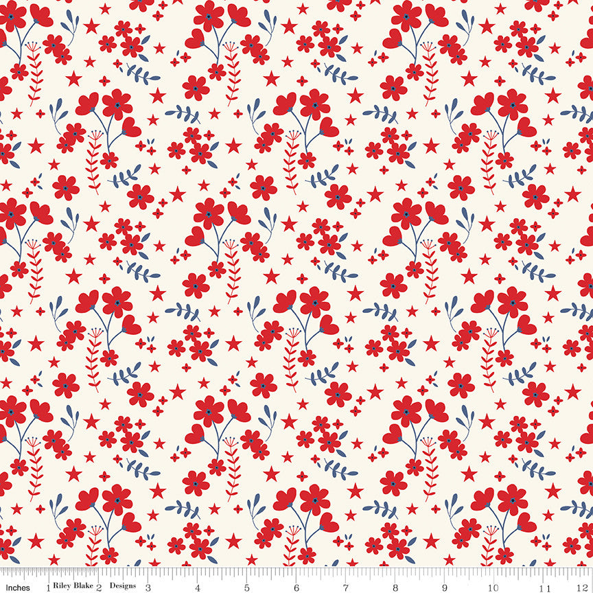 Freedom Garden Ditsy Floral Multi Yardage by My Mind's Eye for Riley Blake Designs | C15625-MULTI