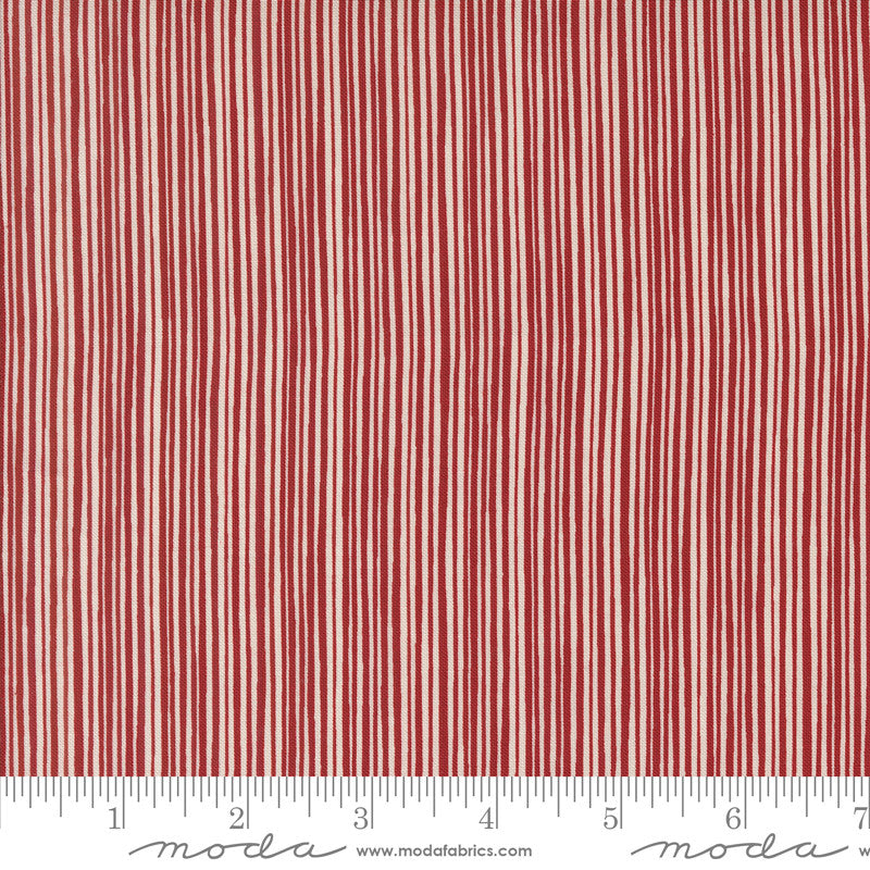 Emmitt and Ivy Tiny Stripe Red Yardage by Sweetwater for Moda Fabrics | 55696 12