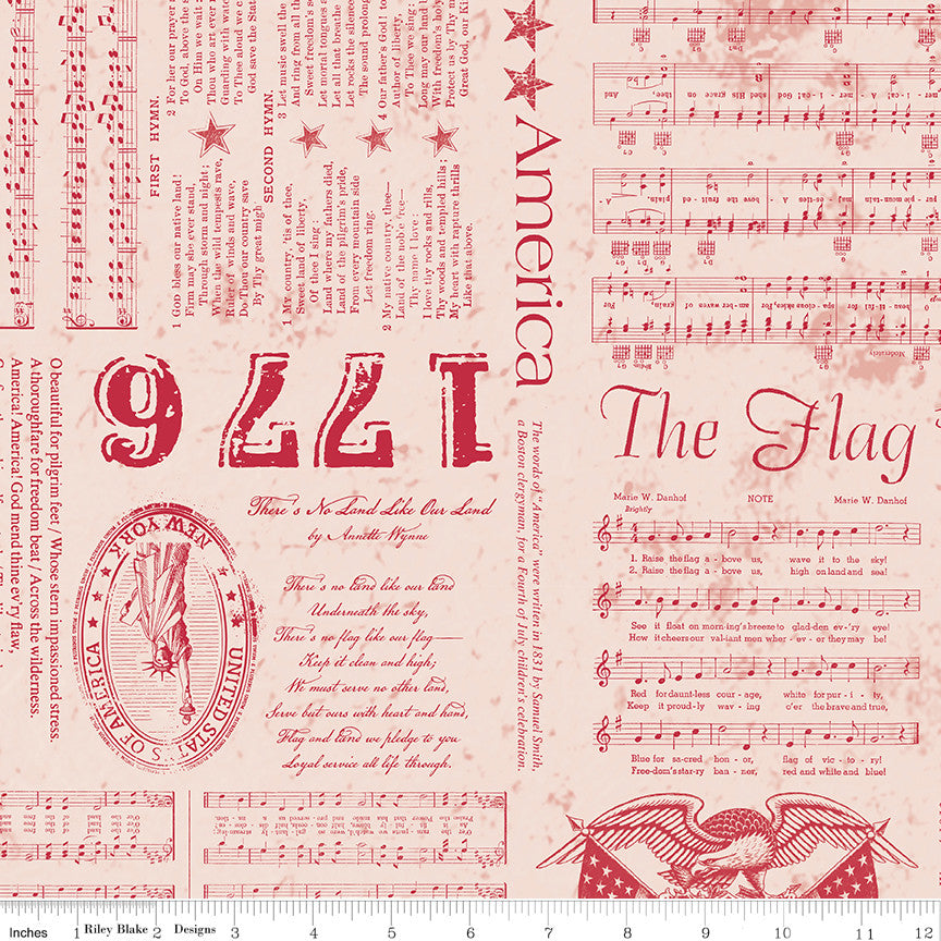Wide Back Americana Liberty Red Yardage by Lori Holt of Bee in My Bonnet | 108" Wide Backing Fabric | WB16102-RED