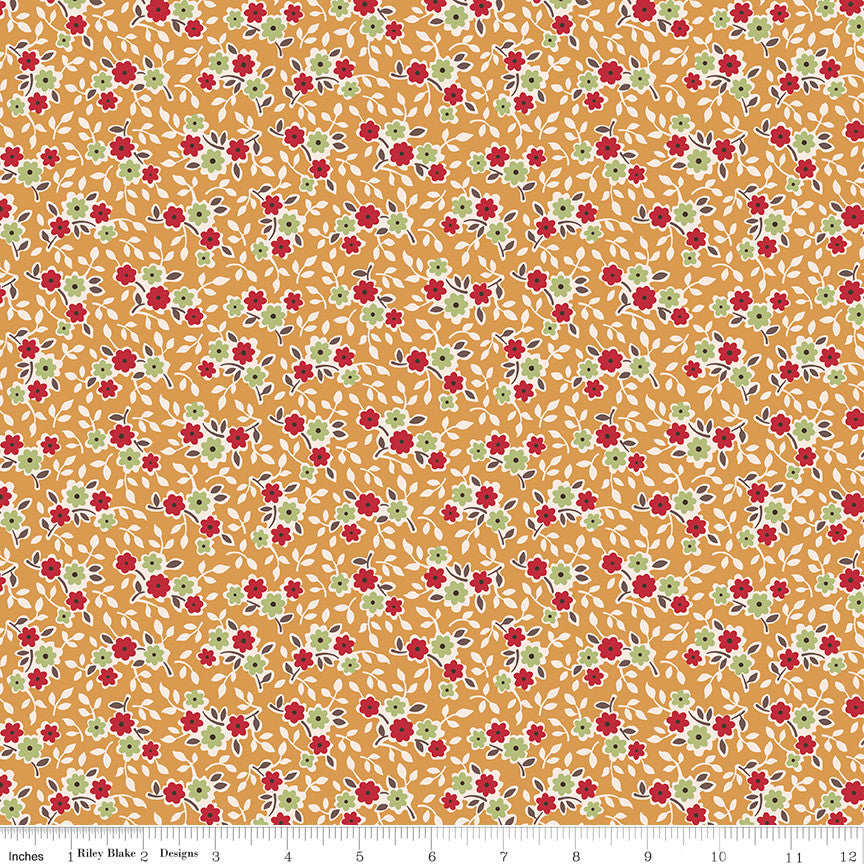 Gentler Times Cherish Cider Yardage by Lori Holt of Bee in My Bonnet For Riley Blake Designs | C16473-CIDER