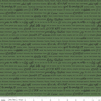 Charming Christmas Words Green Yardage by Kelsey Carlson for Riley Blake Designs | C16357-GREEN