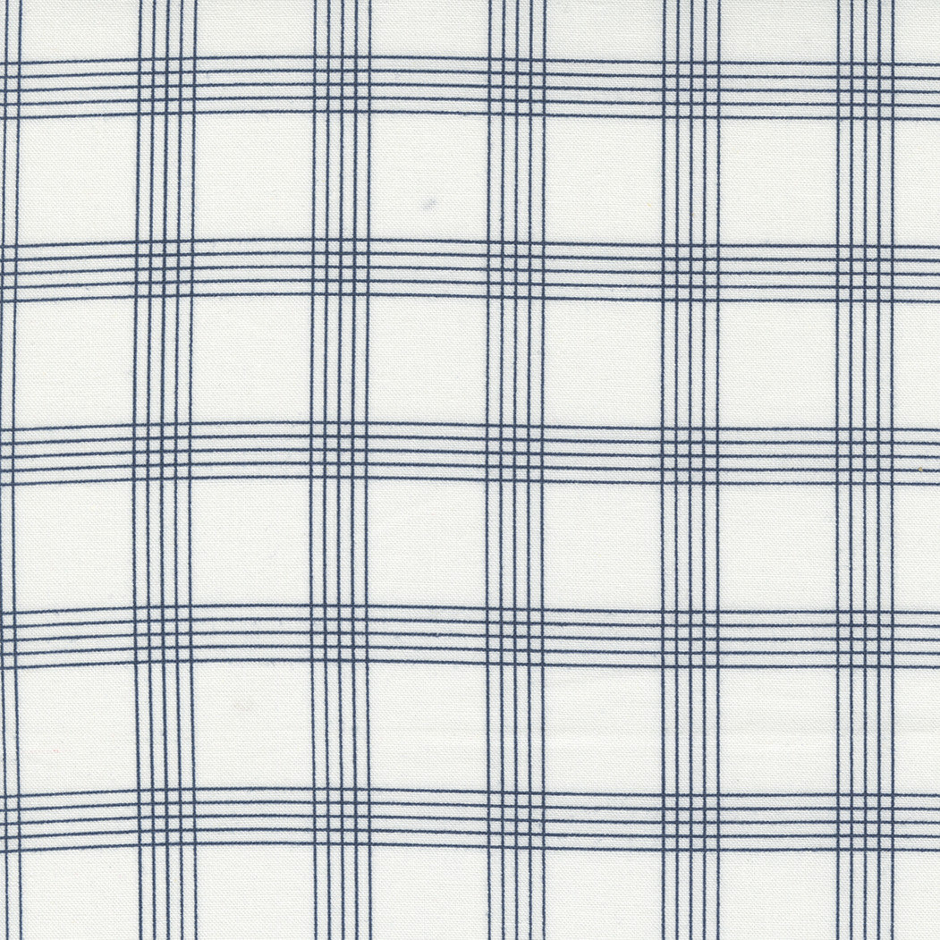 Nantucket Summer Plaid Cream Navy Yardage by Camille Roskelley for Moda Fabrics | 55262 11