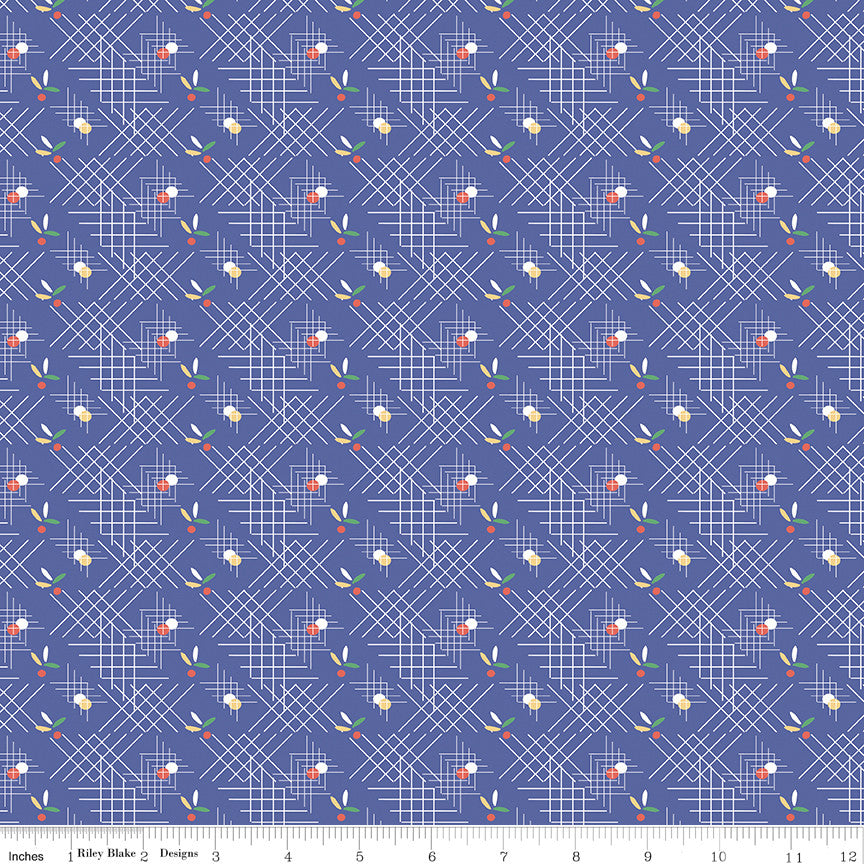 Always in Season Criss-Cross Royal Blue Yardage by American Jane for Riley Blake Designs C15106-ROYAL