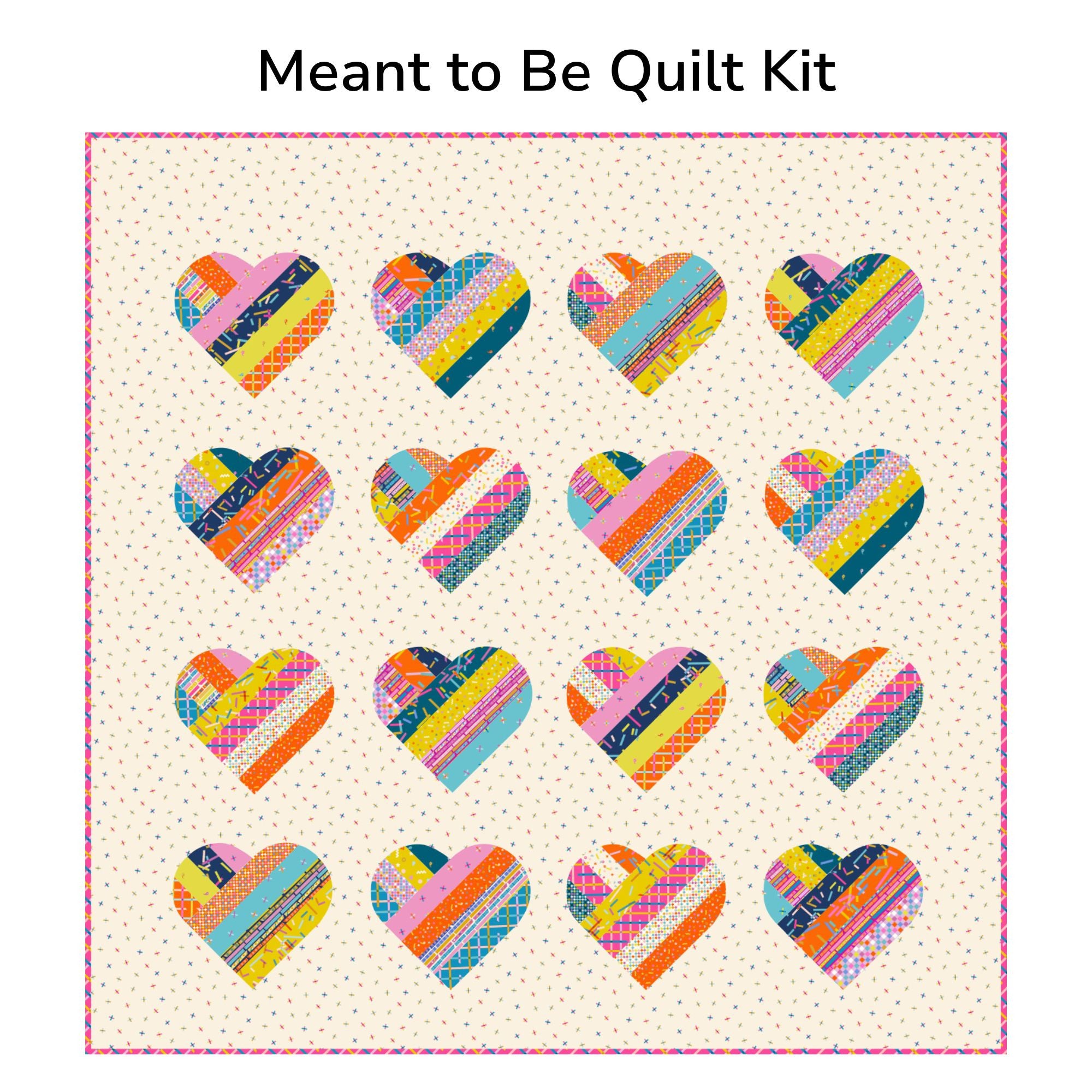Meant to Be Custom Quilt Kit With Washi Plus by Rashida Coleman Hale | Quilt Size 74" x 74"