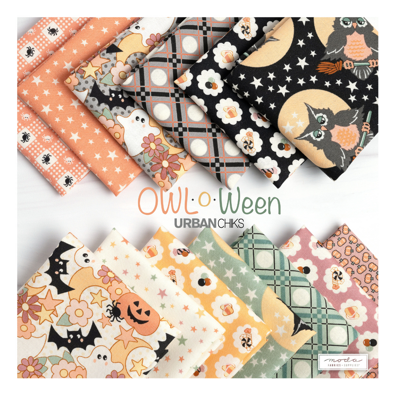 Sale! Owl O Ween Spell Pumpkin Patch Yardage by UrbanChiks for Moda Fabrics |31195 16