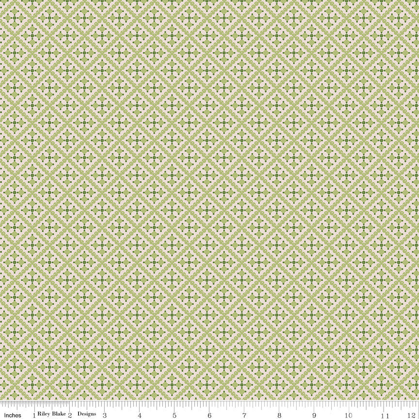 Gentler Times Shenanigans Lettuce Yardage by Lori Holt of Bee in My Bonnet For Riley Blake Designs | C16487-LETTUCE